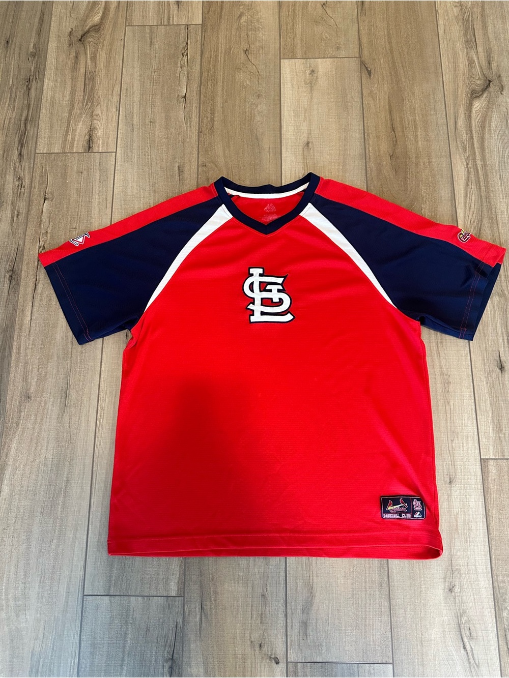 Majestic St. Louis Cardinals Red Navy Short Sleeve Baseball Jersey